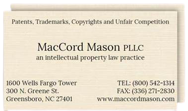 MacCord Mason PLLC business card